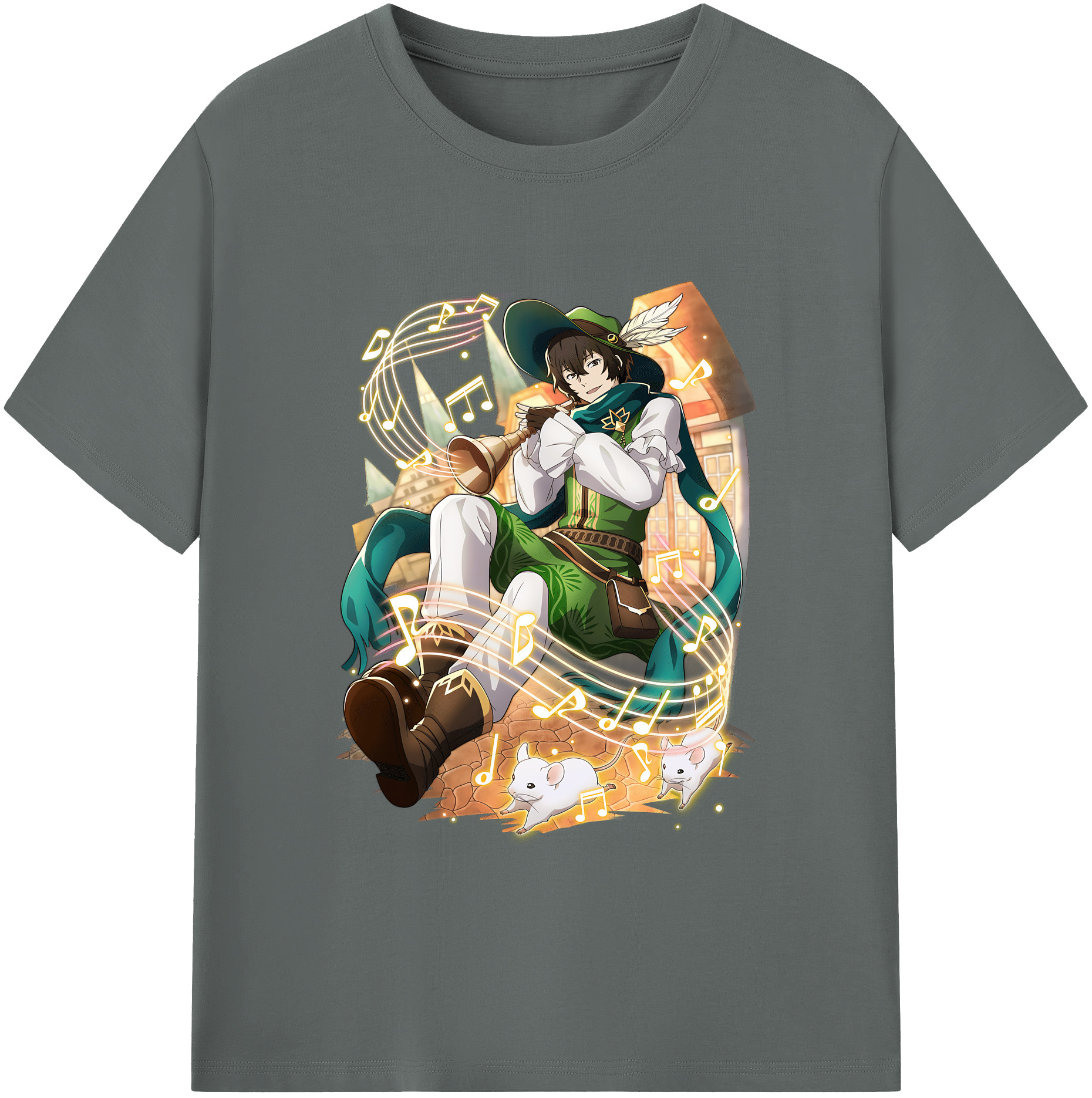 （画像用） 文豪ストレイドッグス Bungo Stray Dogs 綿100％ メンズ半袖Tシャツ｜肌触りやわらか＆通気性